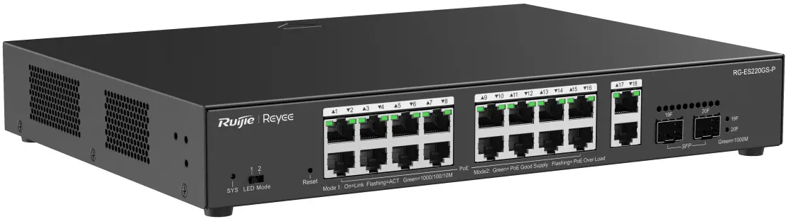 Comutator Ruijie Reyee RG-ES220GS-P (Black)
