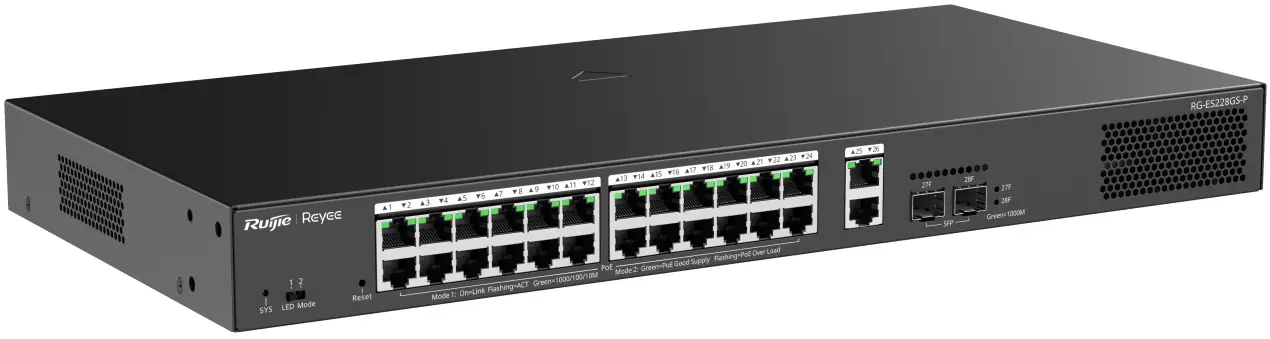 Comutator Ruijie Reyee RG-ES228GS-P (Black)