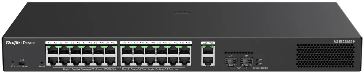 Comutator Ruijie Reyee RG-ES228GS-P (Black)