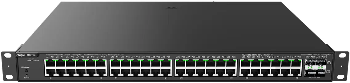 Comutator Ruijie Reyee RG-NBS3100-48GT4SFP-P (Black)