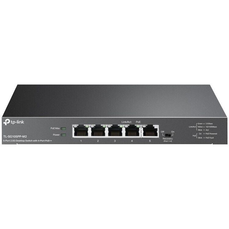 Коммутатор Tp-Link TL-SG105PP-M2 (Black)