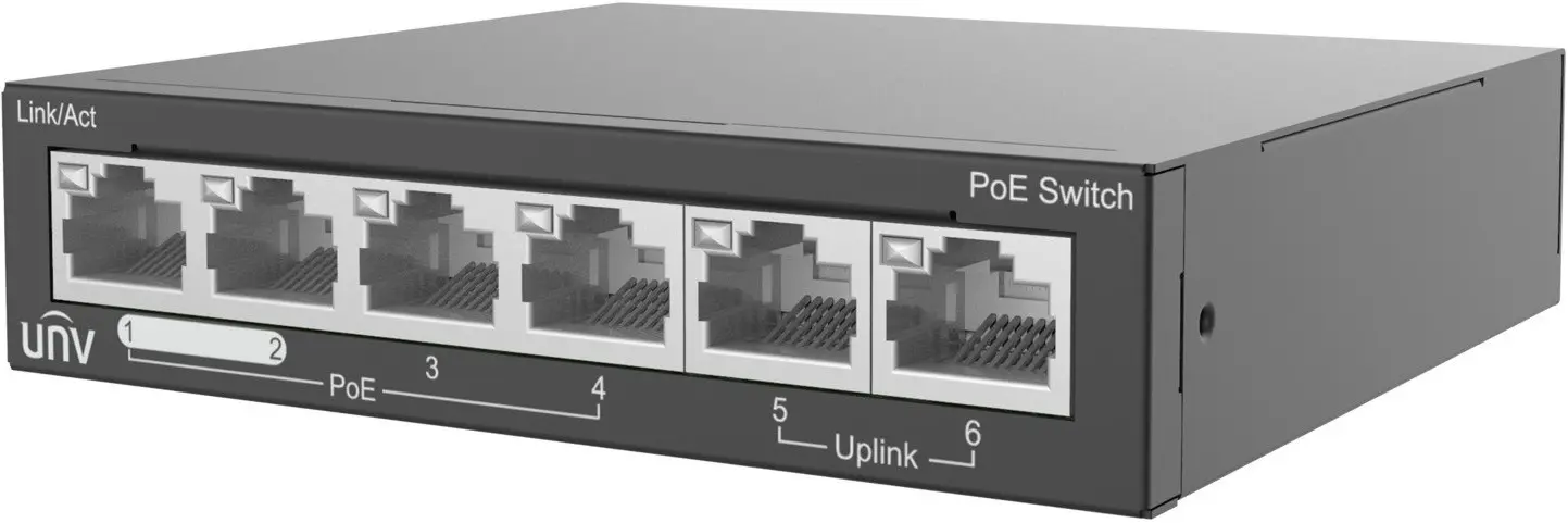 Коммутатор Uniview NSW2020-6T-POE-IN (Black)