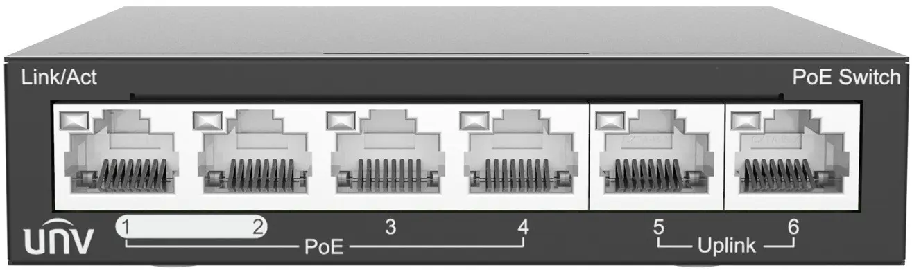 Коммутатор Uniview NSW2020-6T-POE-IN (Black)