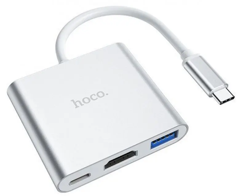 Адаптер 3в1 HB14 Easy use (Silver)