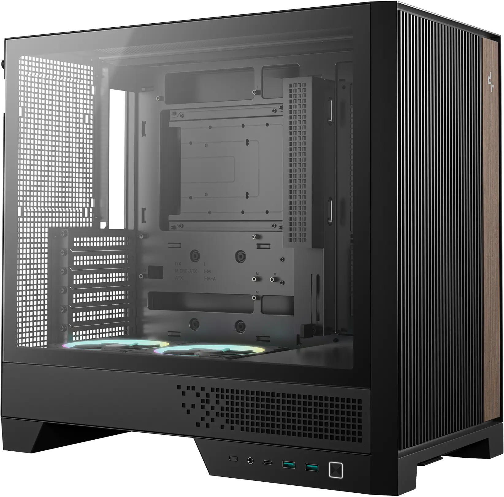Carcasa Deepcool CL600 (Black/Wood) - 2