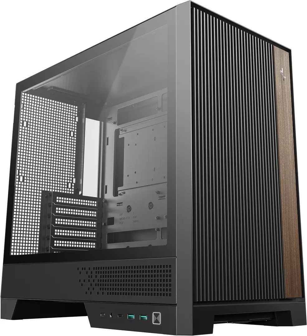 Carcasa Deepcool CL600 (Black/Wood)