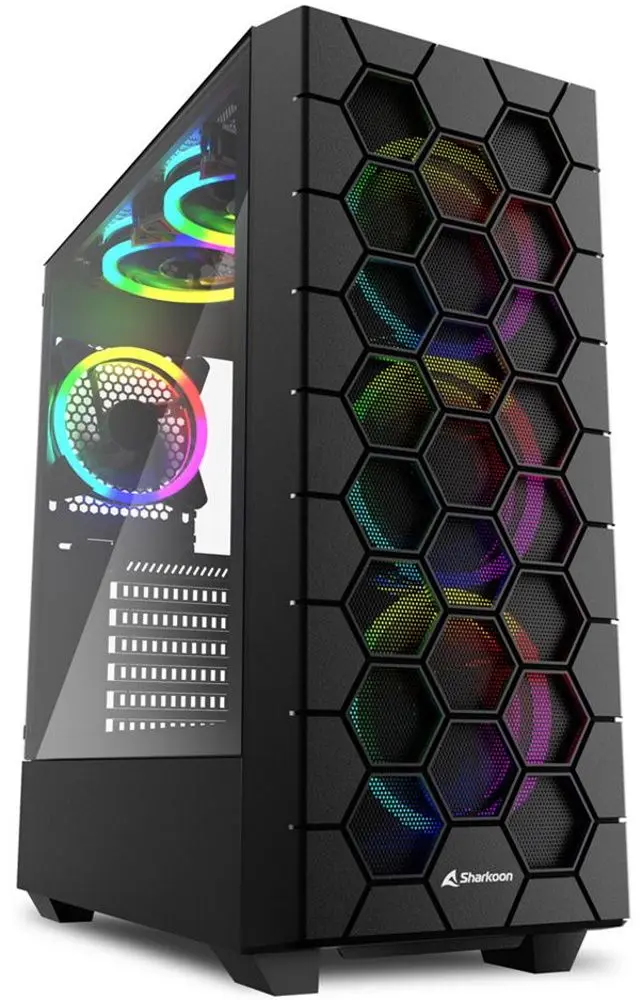 Case Sharkoon RGB HEX (Black)