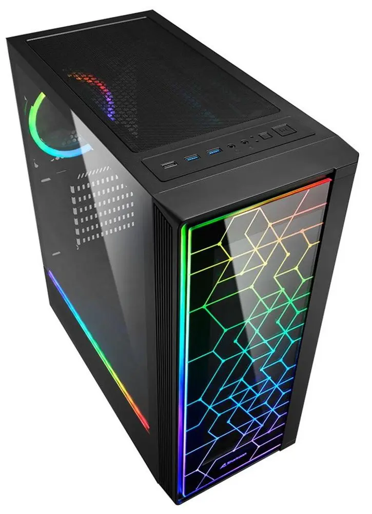 Case Sharkoon RGB LIT 100 (Black) - 2