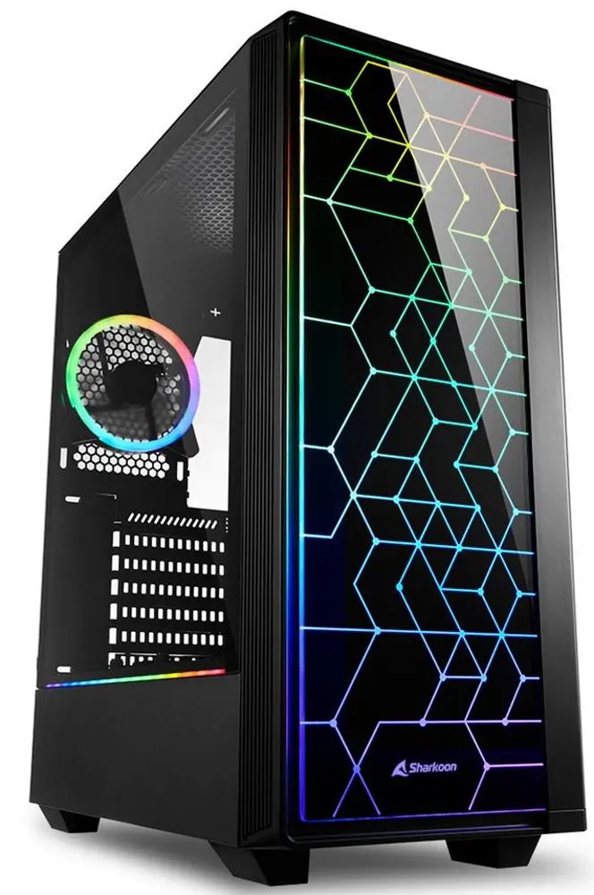 Case Sharkoon RGB LIT 100 (Black)