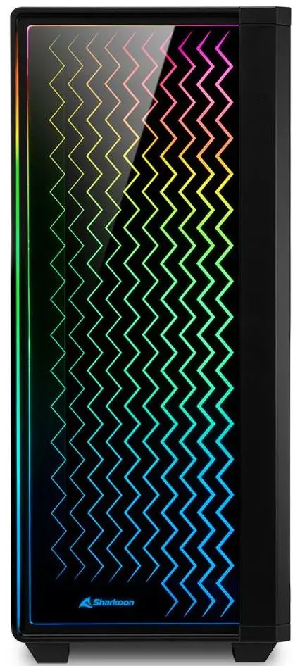 Case Sharkoon RGB LIT 200 (Black) - 5