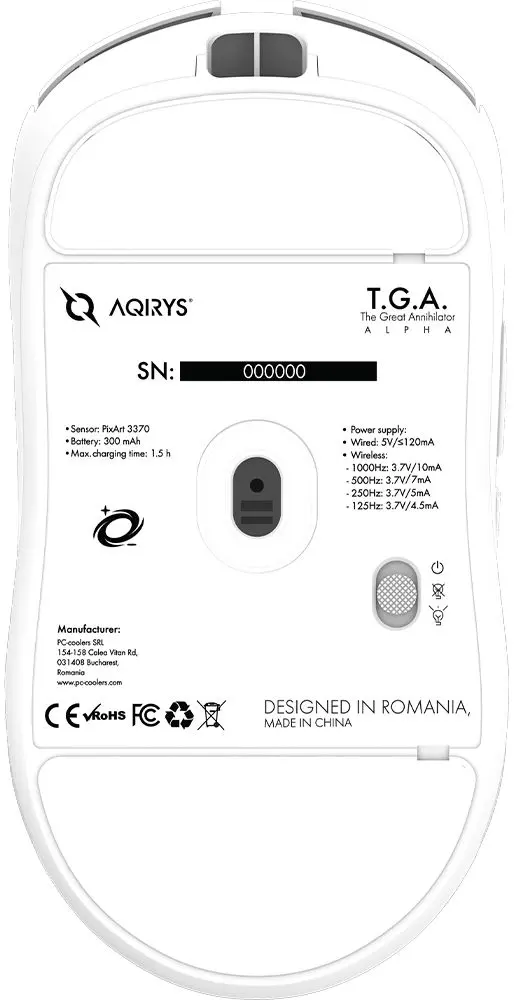 Mouse Aqirys T.G.A. Alpha Dual-Mode (White)