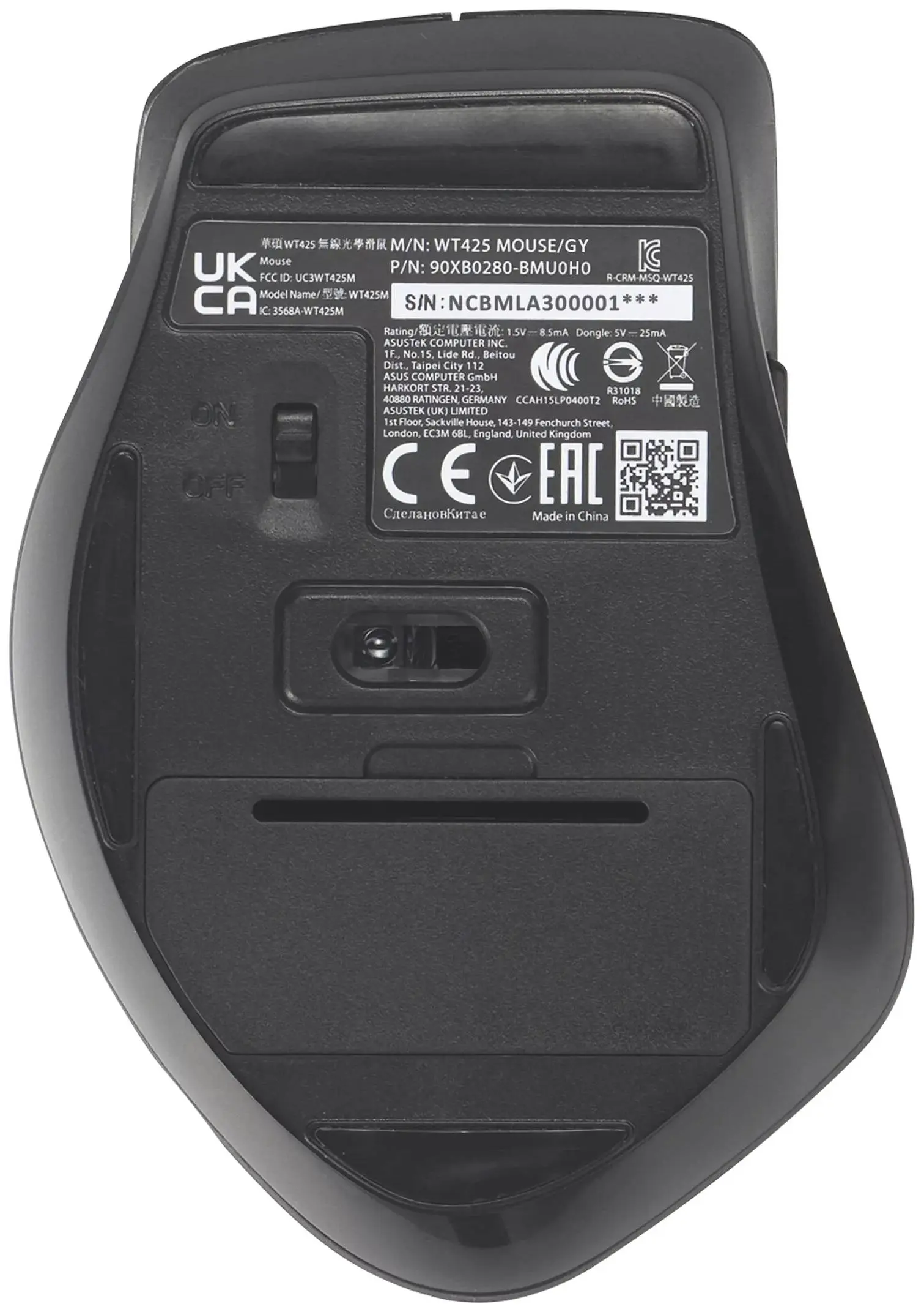 Mouse fara fir Asus WT425 (Matte Grey) - 5