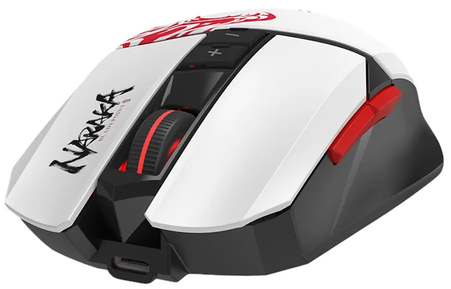 Mouse fara fir Bloody R36 Ultra Naraka (White/Black) - 3