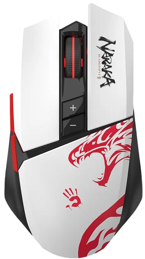 Mouse fara fir Bloody R36 Ultra Naraka (White/Black)