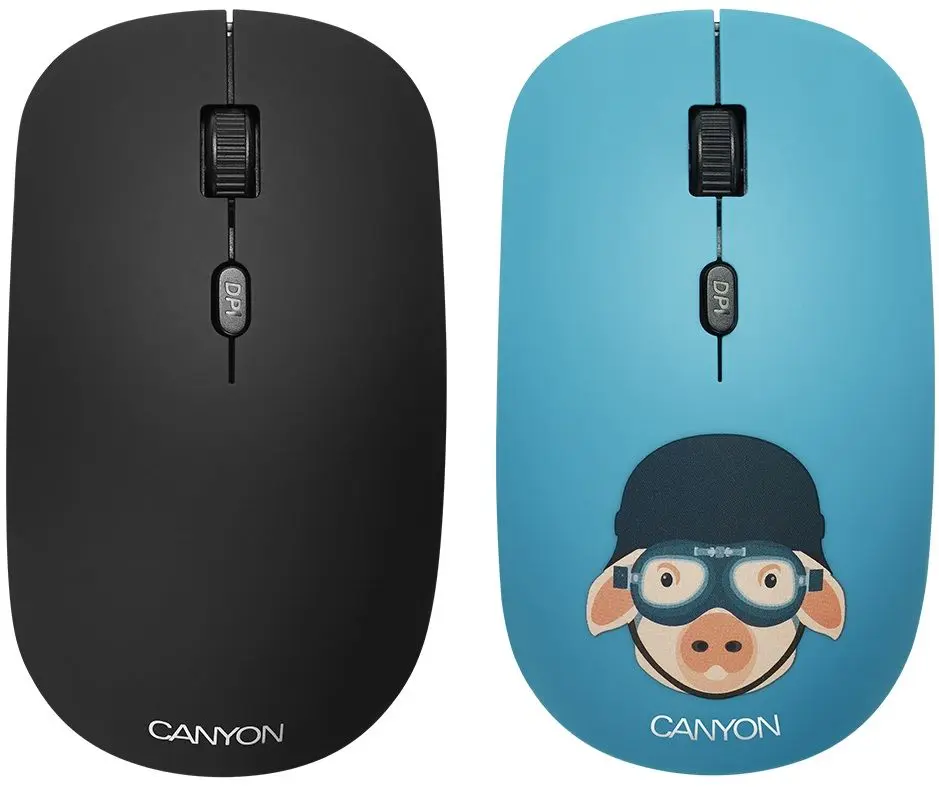 Mouse fara fir cu panou detașabil Canyon CND-CMSW401MP Military Pig (Black)