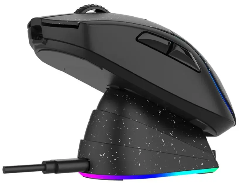 Беспроводная мышь + зарядная станция Dareu A950 (Black) - 6