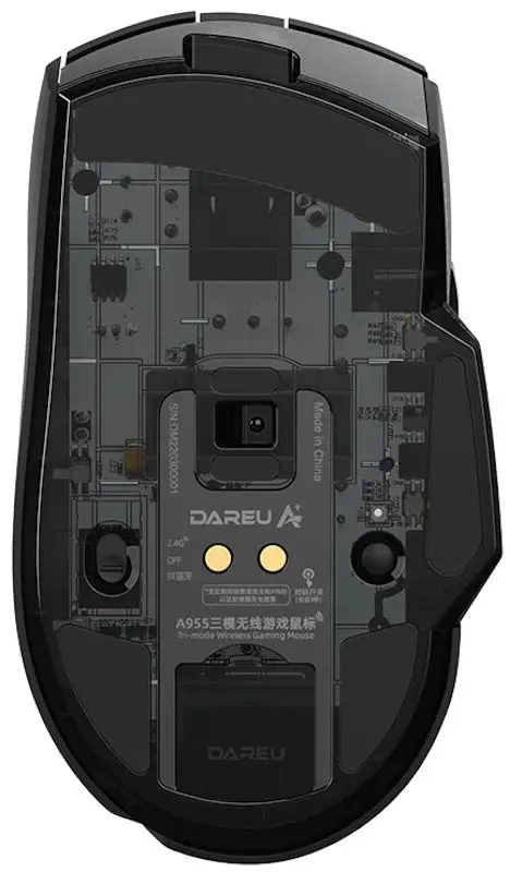 Беспроводная мышь + зарядная станция Dareu A955 (Black) - 4