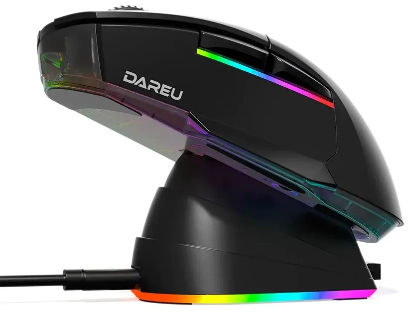 Беспроводная мышь + зарядная станция Dareu A955 (Black) - 5