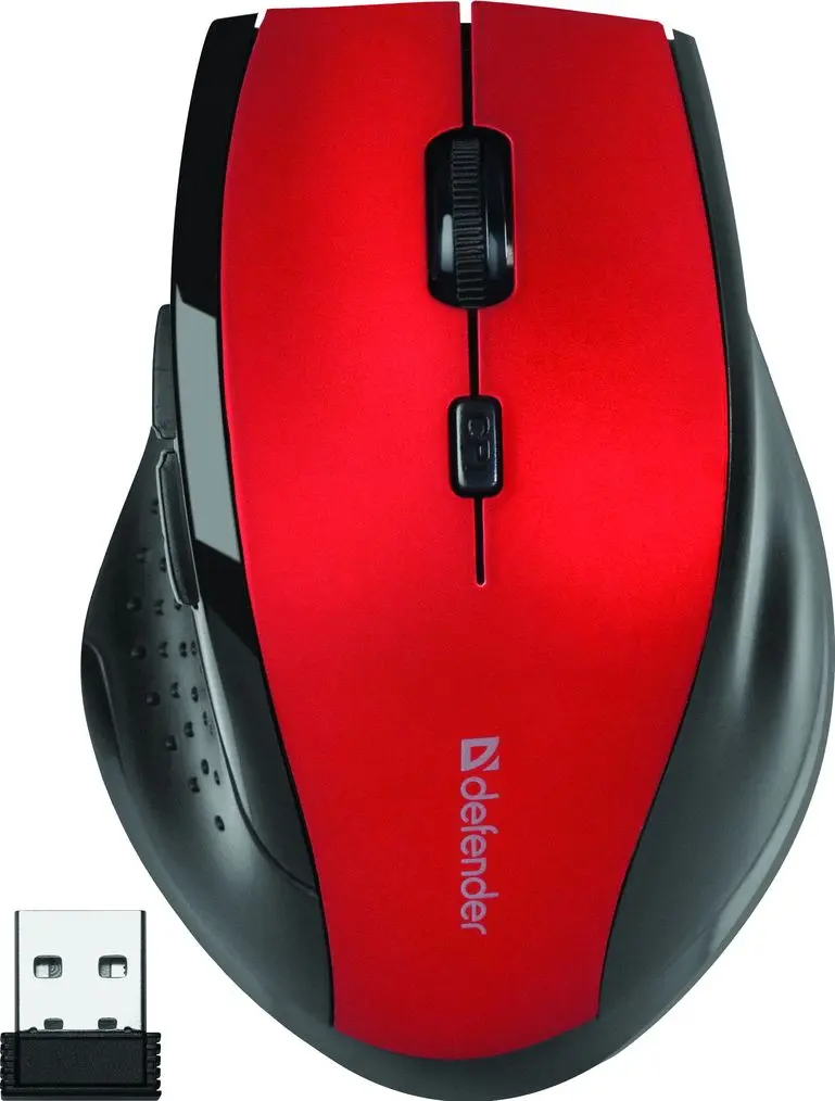 Mouse fara fir Defender Accura MM-365 (Red/Black) - 4