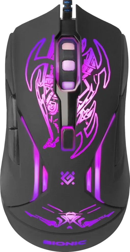 Комплект мышь + коврик Defender Bionic GM-250L (Black) - 3