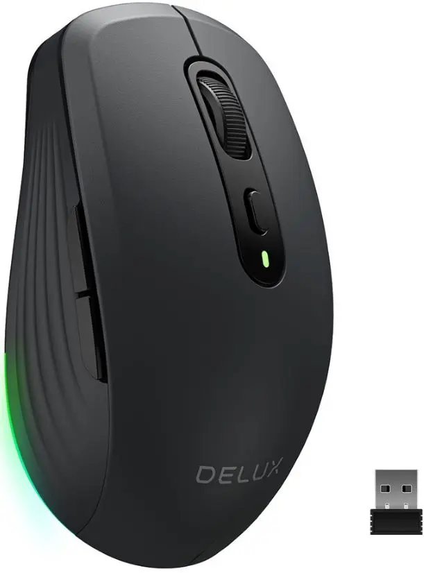 Беспроводная мышь Delux M523DB (Black) - 2