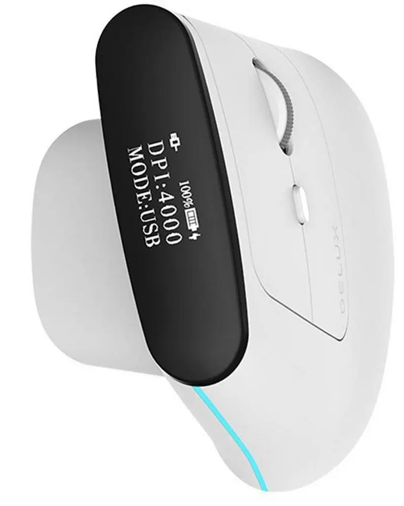 Беспроводная мышь Delux MV6 DB BT (White) - 2