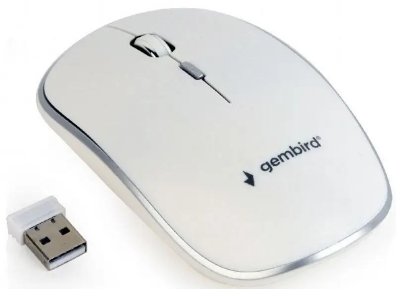 Mouse fara fir Gembird MUSW-4B-01-W (White) - 2