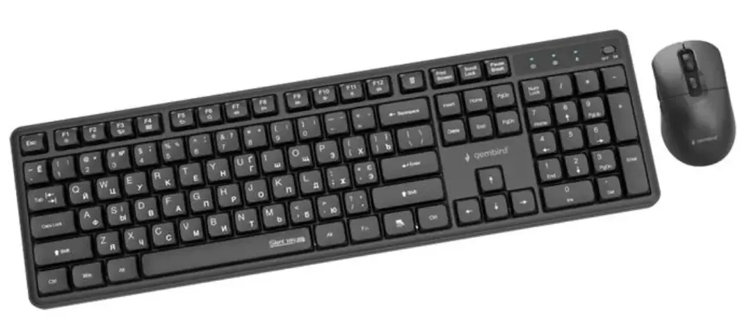 Комплект клавиатура + мышь Gembird KBS-WMS-01-W-CYRL (Black) - 3