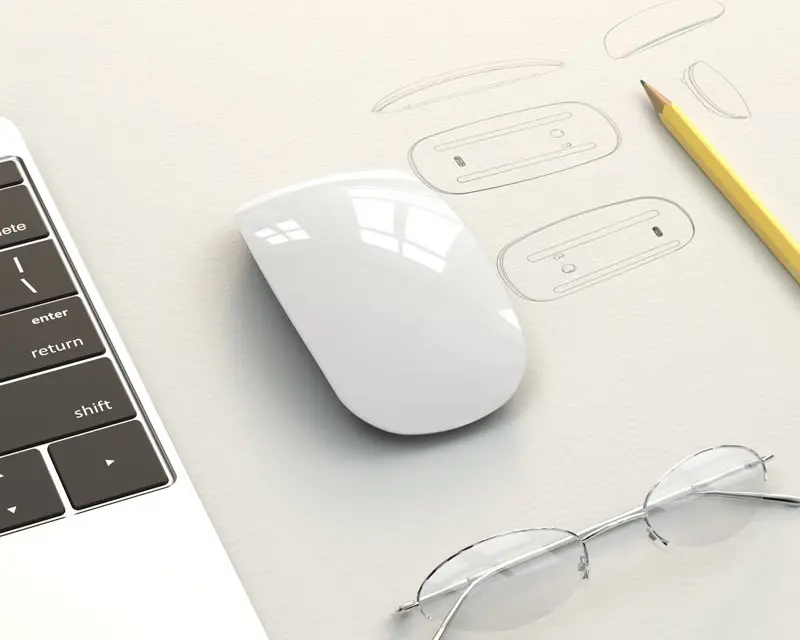 Mouse fara fir Hoco DI14 (White)