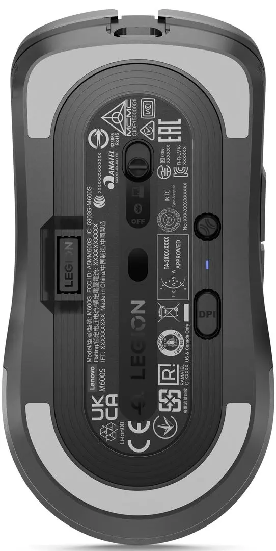 Mouse fara fir Lenovo Legion M600s Qi (Storm Grey)