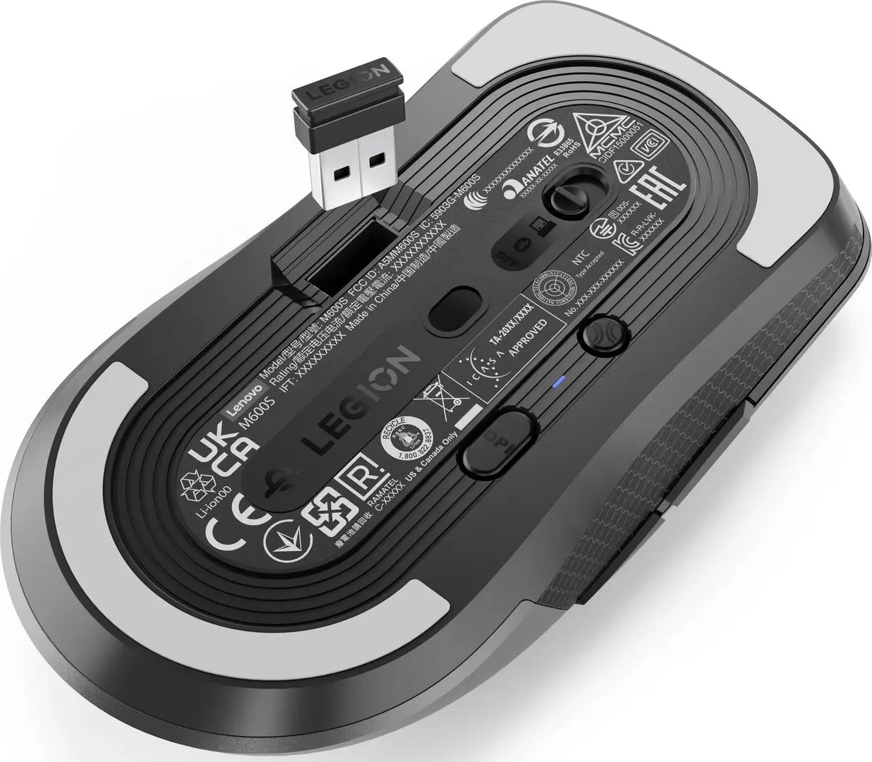 Mouse fara fir Lenovo Legion M600s Qi (Storm Grey)