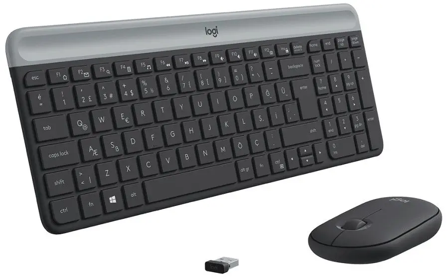 Беспроводной комплект клавиатура + мышь Logitech MK470 Slim Combo (Graphite) - 4