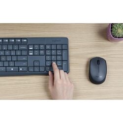 Набор клавиатура + мышь Logitech Wireless Combo MK235 (Black) Thumb