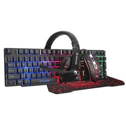 Комплект клавиатура + мышь + коврик + наушники Marvo CM370 (Black) Thumb