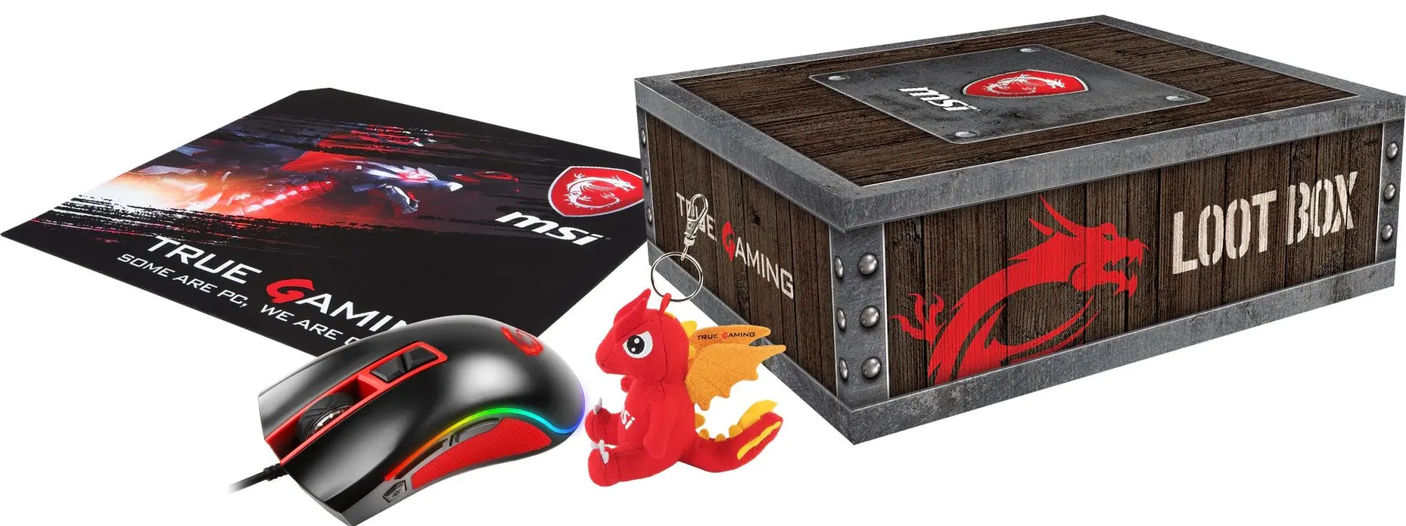 Комплект мышь + коврик MSI Loot Box Pack 957-1XXXXE-063 (Black/Red)