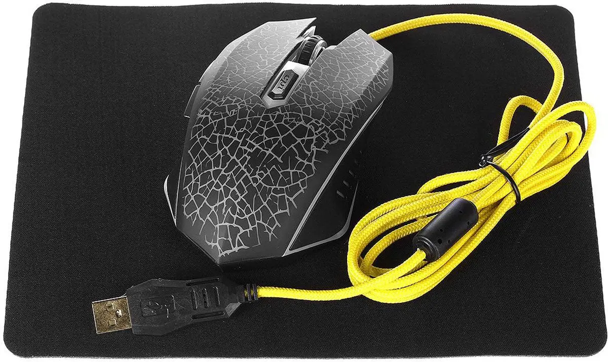 Мышь + коврик Qumo Solaris 21509 (Black)