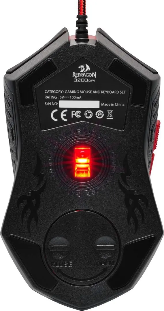 Mouse Redragon M601-3 Centrophorus (Black/Red) - 2