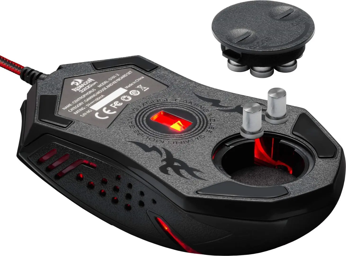 Mouse Redragon M601-3 Centrophorus (Black/Red) - 5