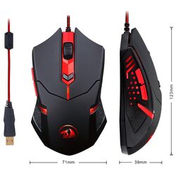 Mouse Redragon M601-3 Centrophorus (Black/Red) Thumb