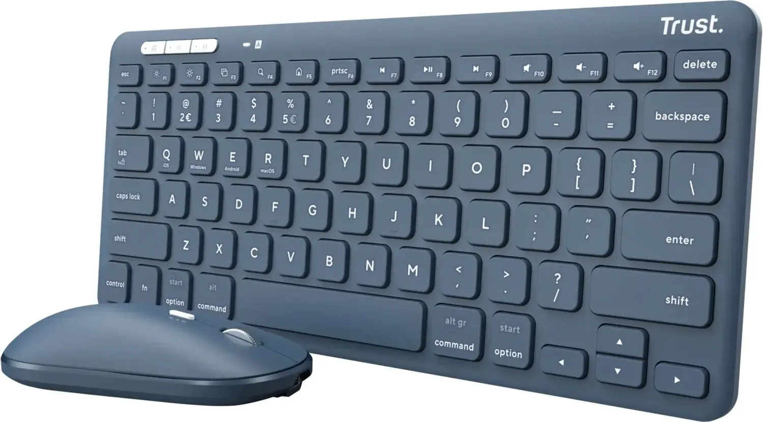 Set tastatura + mouse fara fir Trust Lyra Multi-Device TR_24937 (Blue)