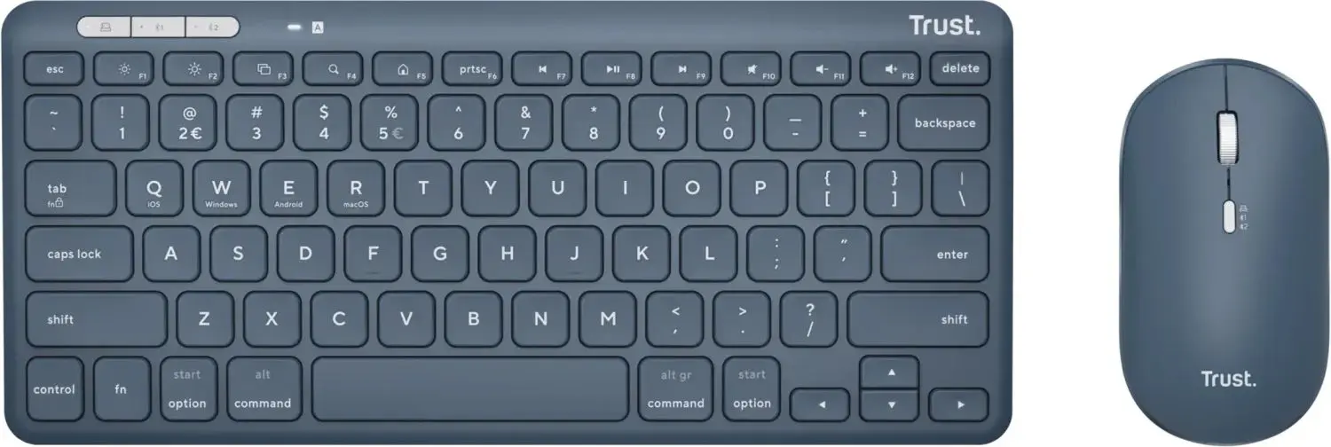 Set tastatura + mouse fara fir Trust Lyra Multi-Device TR_24937 (Blue)