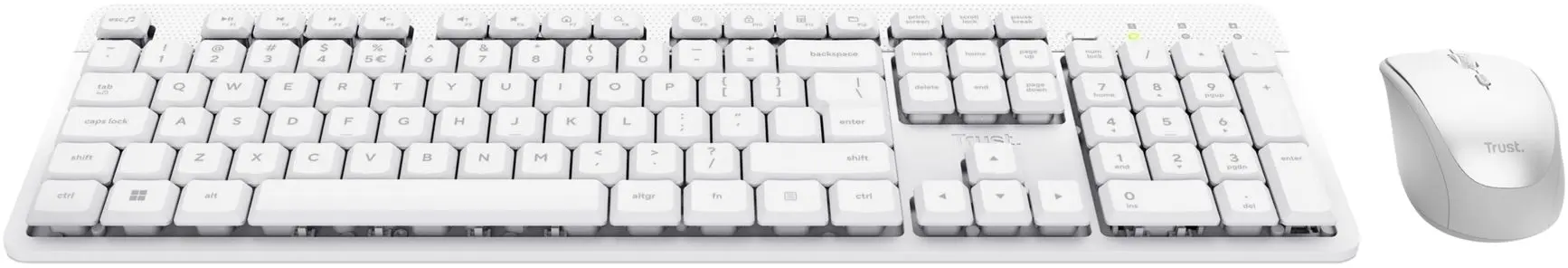 Set tastatura + mouse fara fir Trust Ody II (White) - 2