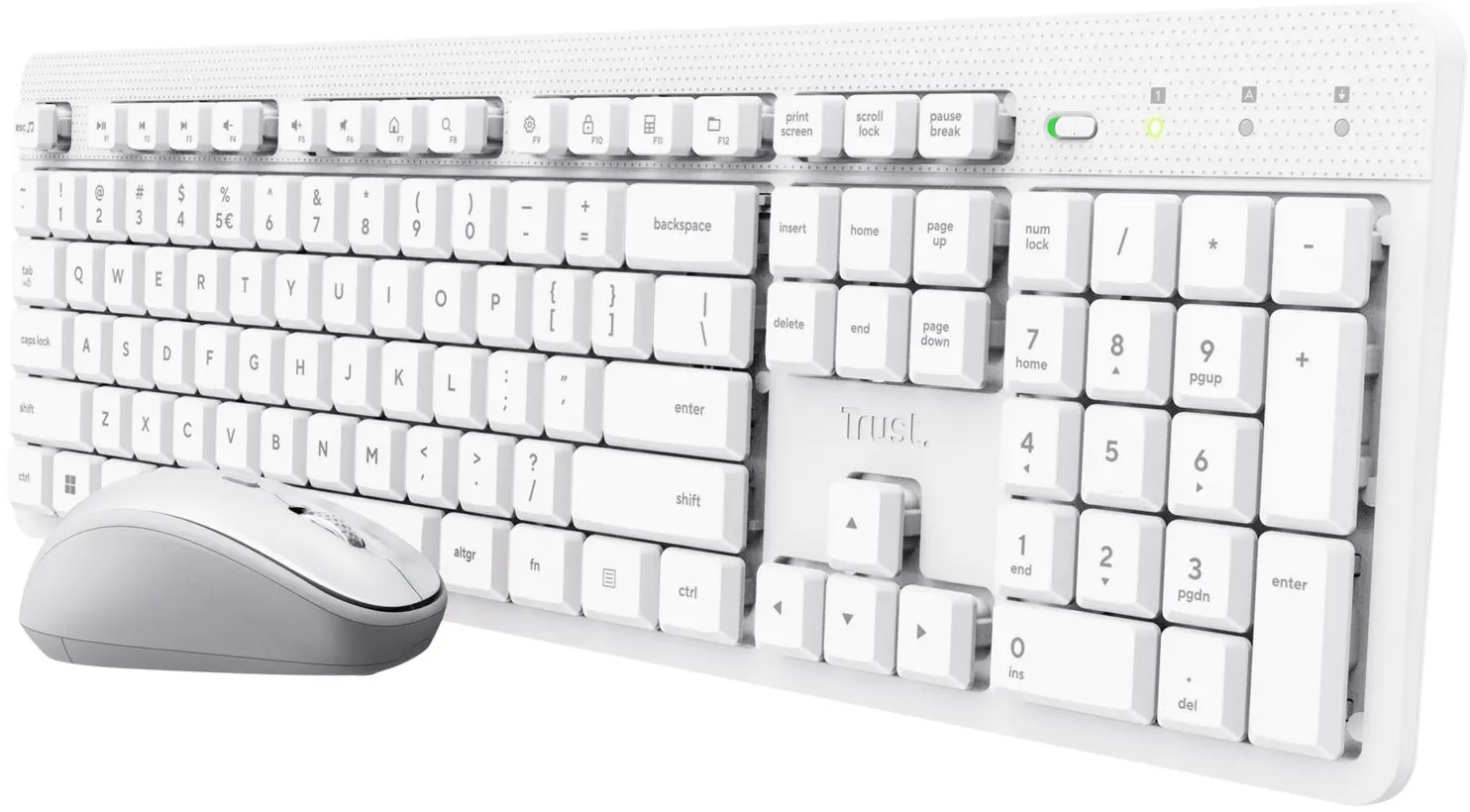 Set tastatura + mouse fara fir Trust Ody II (White) - 3