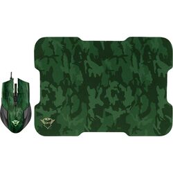 Mouse pentru jocuri + covoras Trust GXT 781 Rixa (Green)