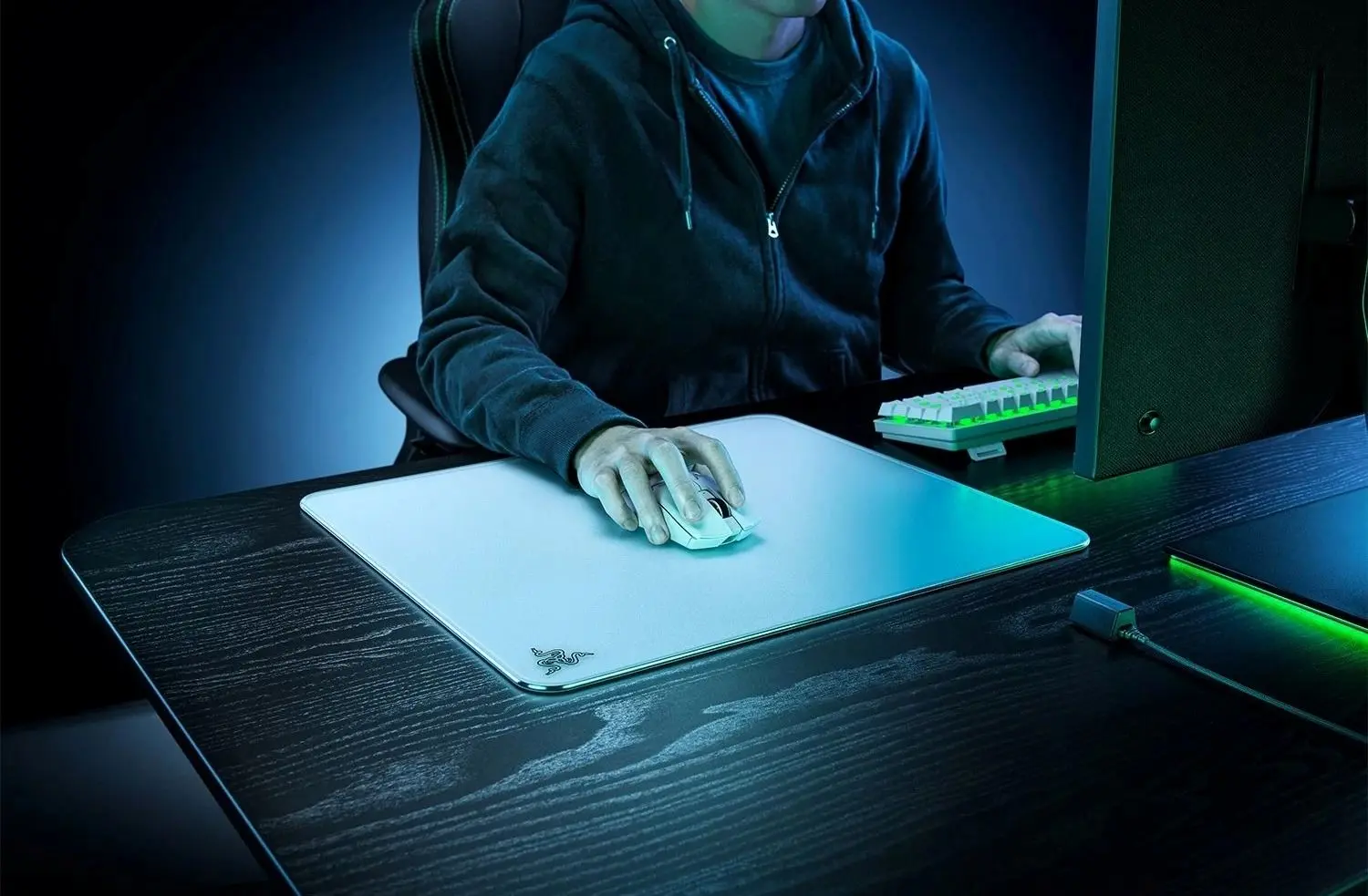 Коврик для мыши Razer Atlas L (White) - 7