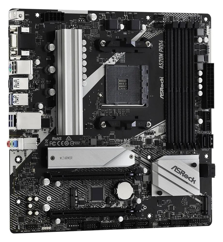 Материнская плата ASRock A520M Pro4