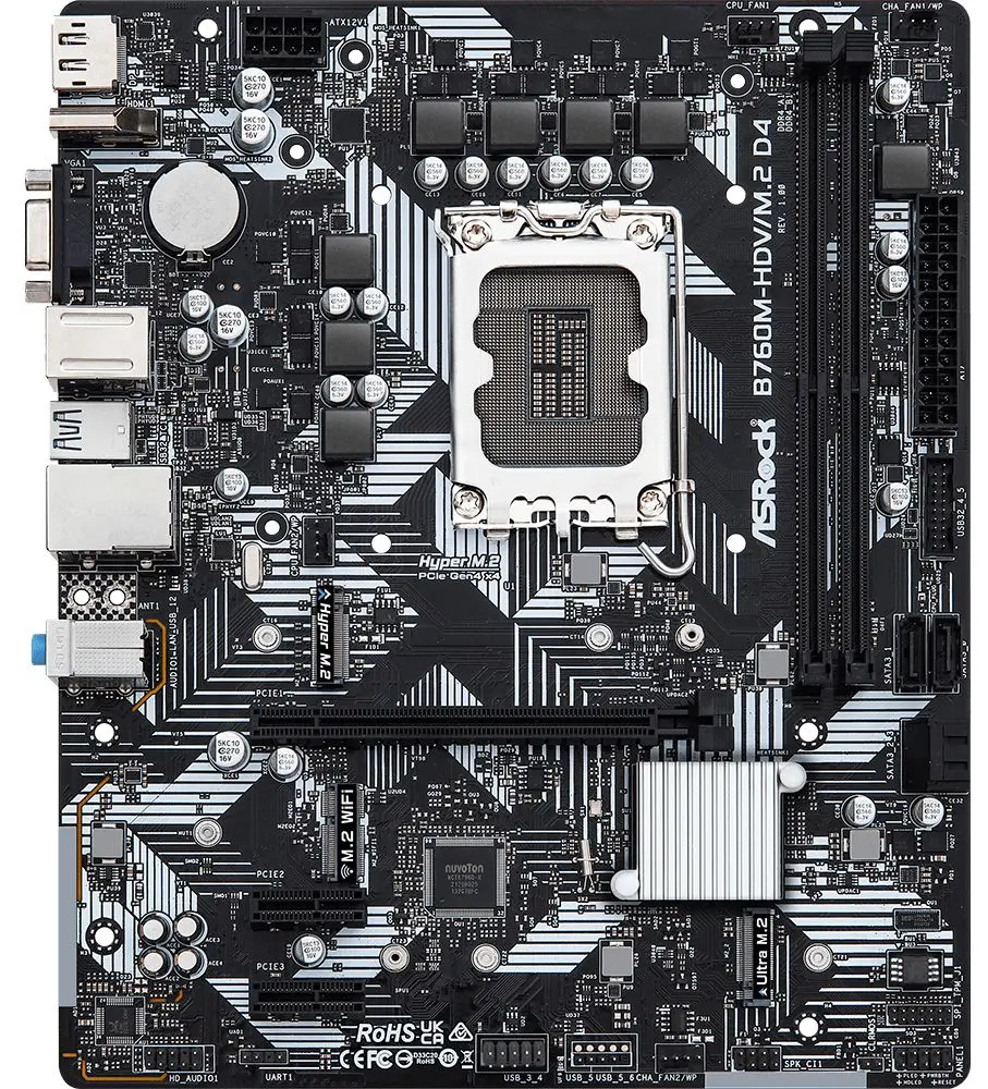 Placa de baza Asrock B760M-HDV/M.2 D4