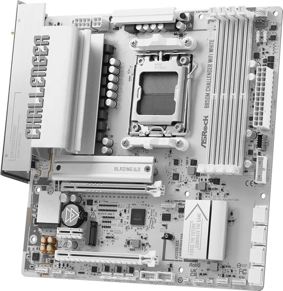 Placa de baza ASRock B850M Challenger WiFi White - 3