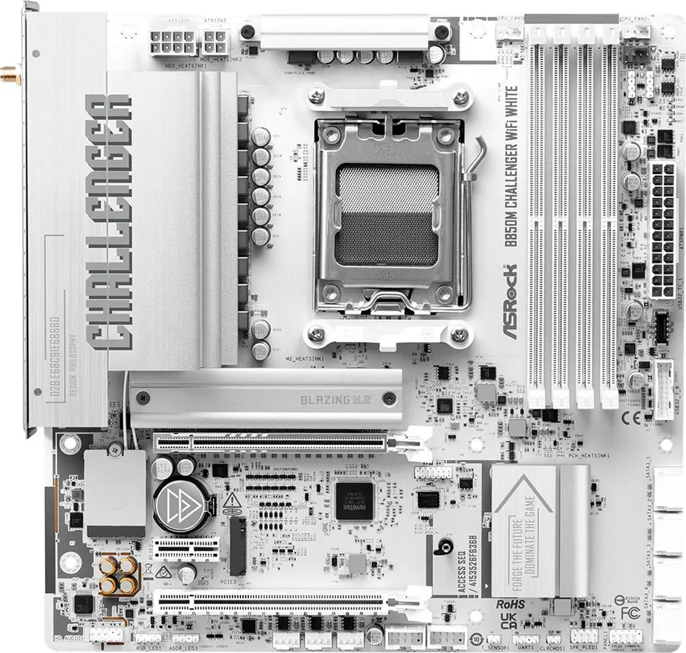Placa de baza ASRock B850M Challenger WiFi White