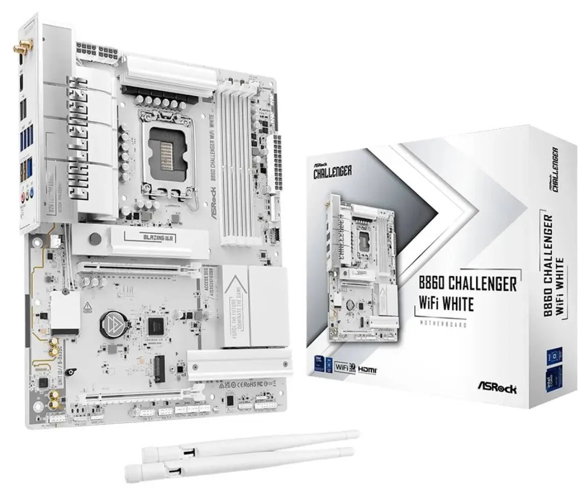 Placa de baza ASRock B860 Challenger WiFi (White) - 4